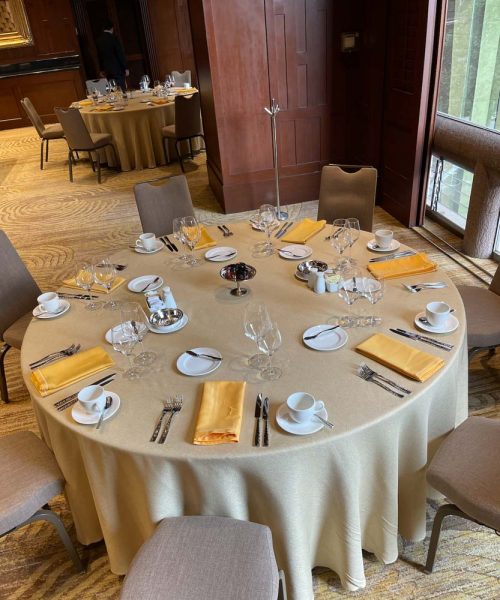 5. MANTEL YUTE PARAÍSO COLOR ORO JASPE